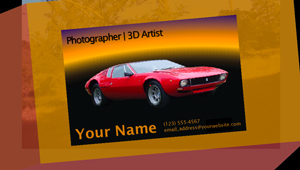 Business Card sample: 3D style with photographs