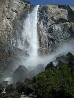 Bridalveil Falls right in front of the base
